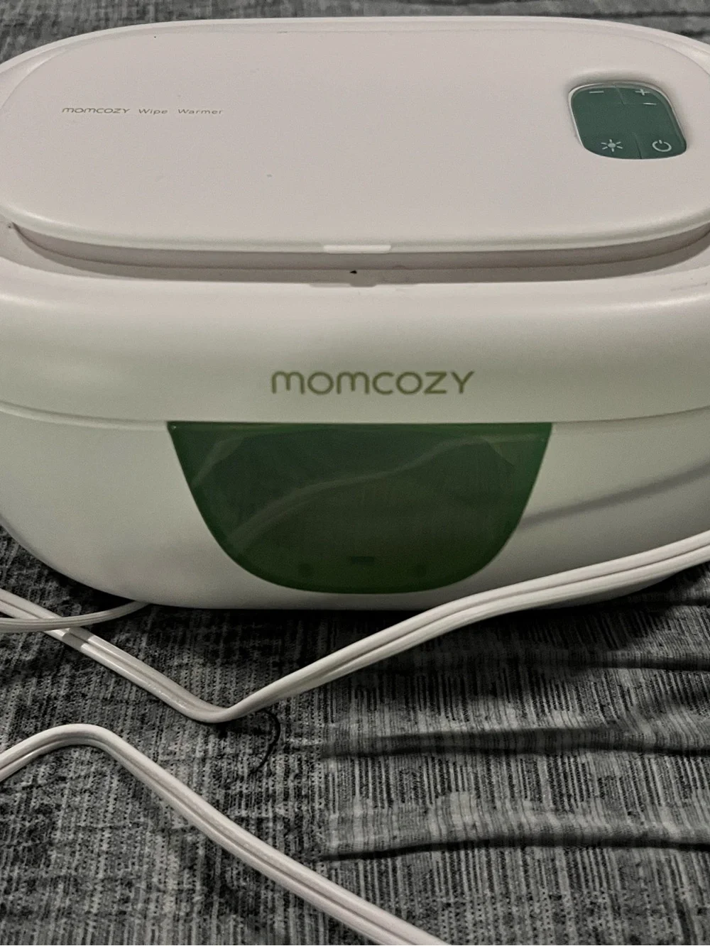 Momcozy White and Green Wipe Warmer — Gentle Heated Wipes